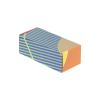 Kutu 18x7,5x6 cm Turuncu-Lacivert-Yeşil Çizgili Renkli