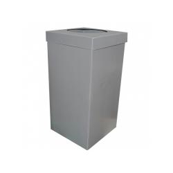 Geri Dönüşüm Atık Kutusu 35x35x70 cm Gri Plastik