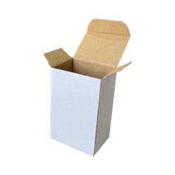 6,5x6,5x10 cm Beyaz Karton Kutu Çift Oluklu
