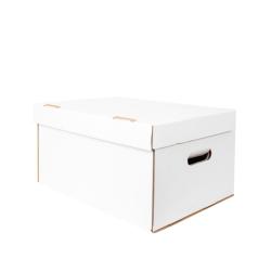 46,5x34x24 cm Beyaz Kutu Çift Oluklu Kilitli